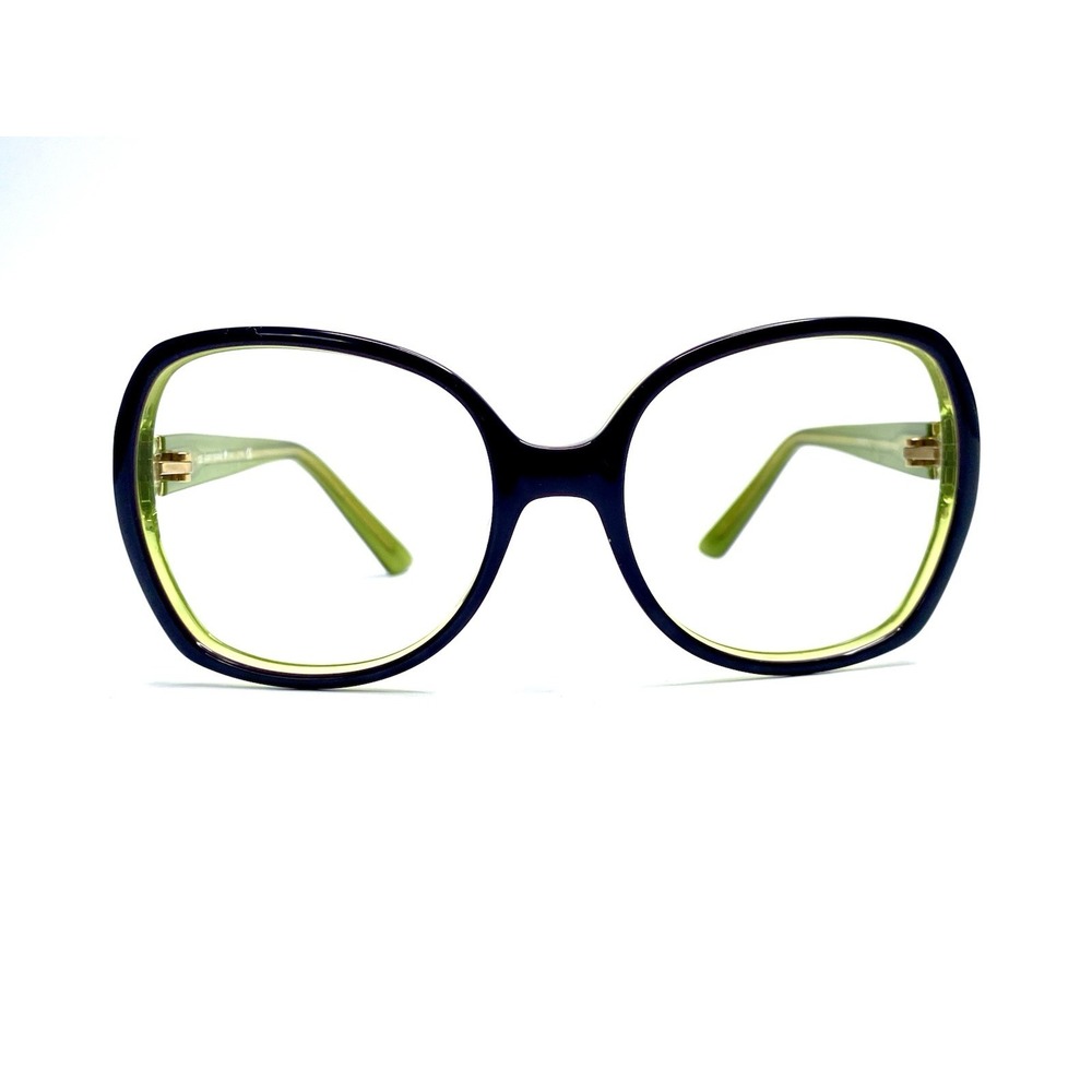 Kate Spade Black Clear Green Fly Oval Wrap Glasses Halsey 55 17 135